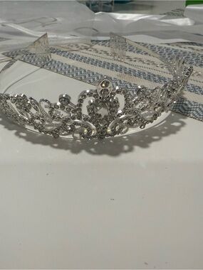 Crystal Bridal Tiara Headband - Silver Sparkle